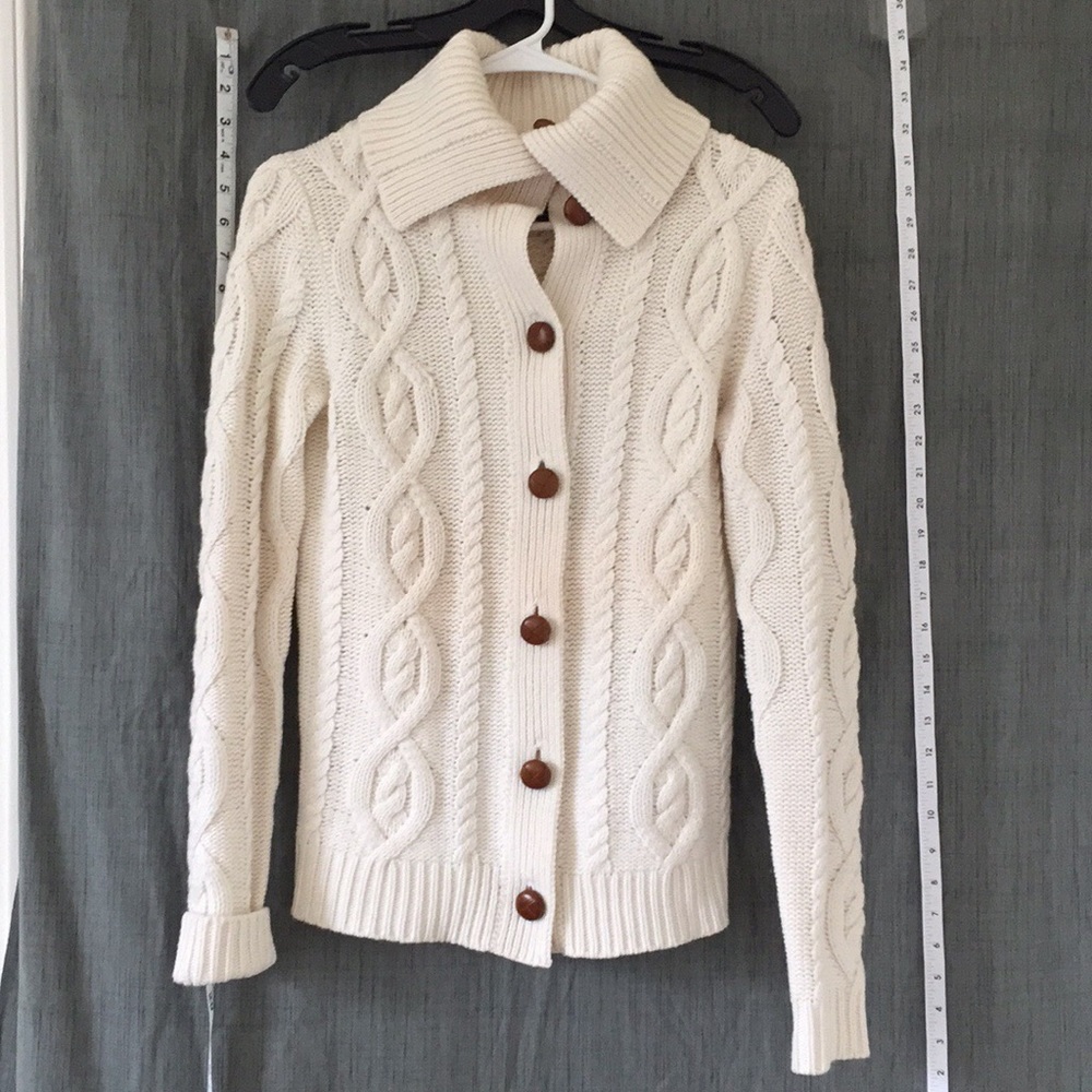 Theory creamy wool and cashmere cardigan small.New